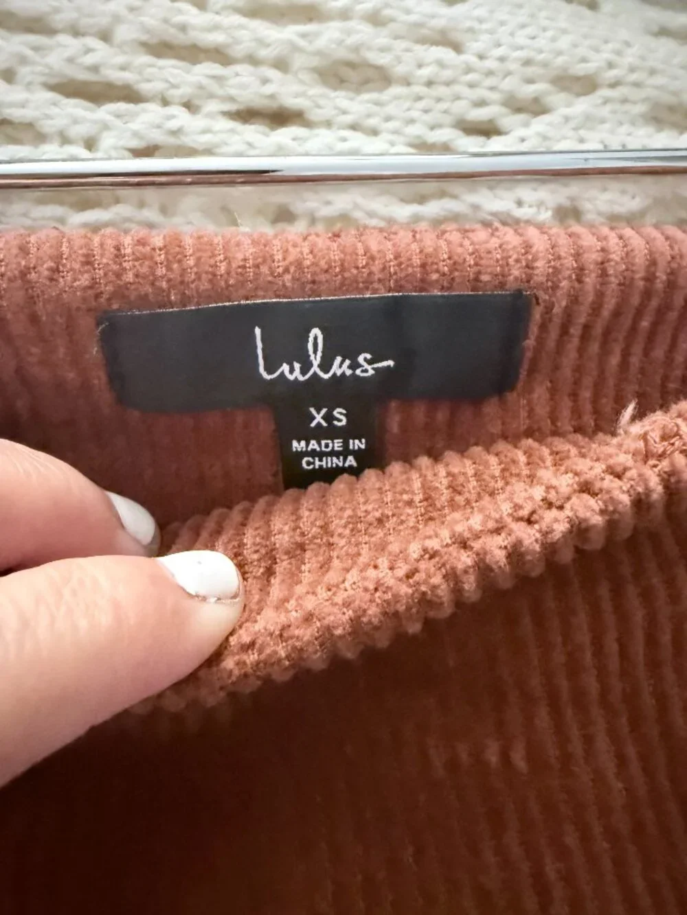 Katherina Rust Brown Button Front Corduroy Skirt
